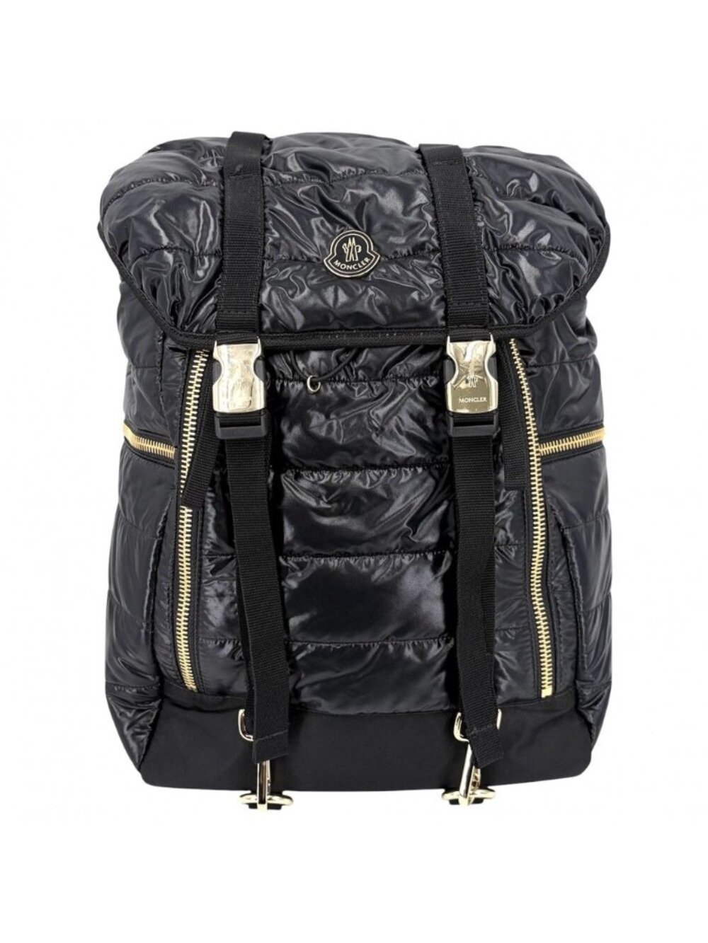 Moncler Backpack Nylon Black Gold